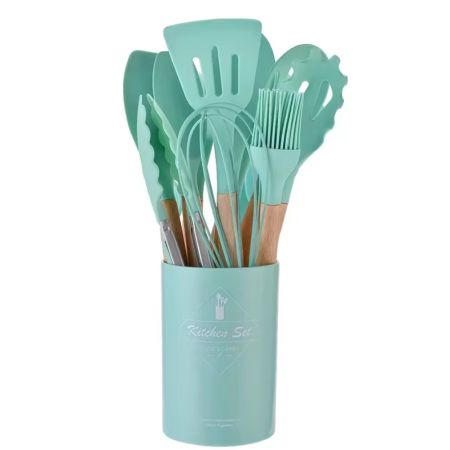 12PCS Premium Silicone Kitchenware Set (green)